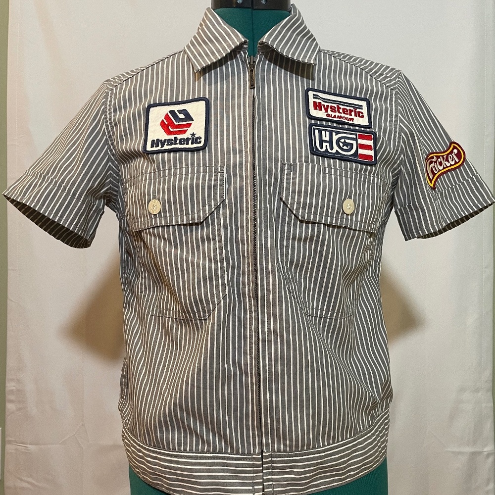 WORN ONCE! BEAUTIFUL CONDITION HYSTERIC GLAMOUR ZIP-UP SHIRT!